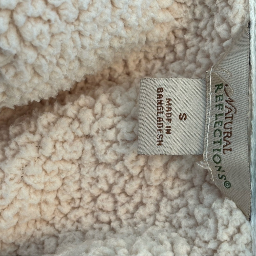 Natural Reflections Cream Sherpa Jacket - Picture 8 of 8